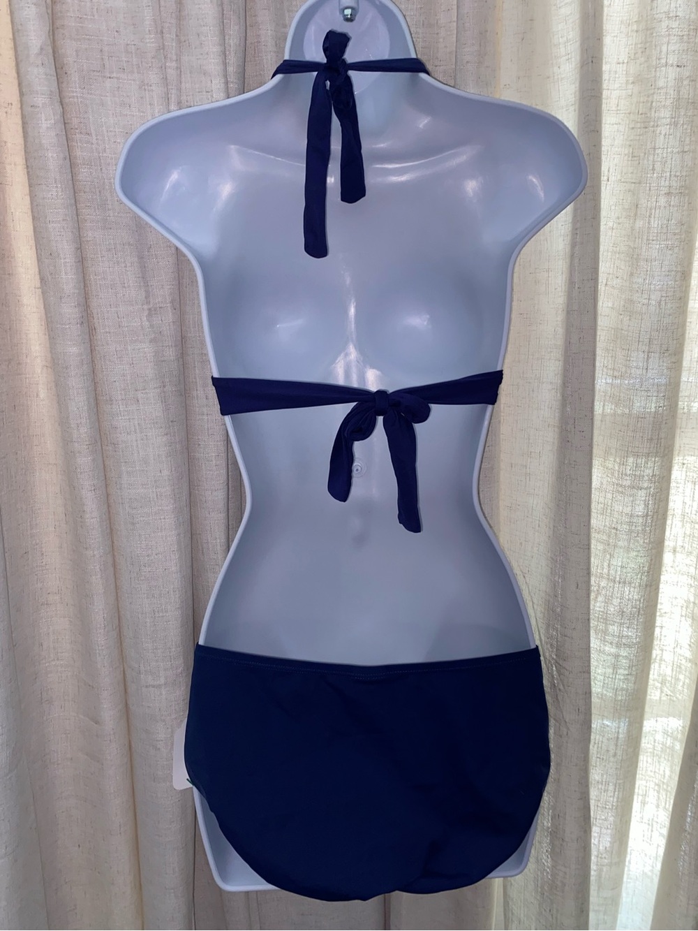 Vintage Jag Sport Navy Blue Halter Bikini Two-Piece Set - Picture 4 of 8